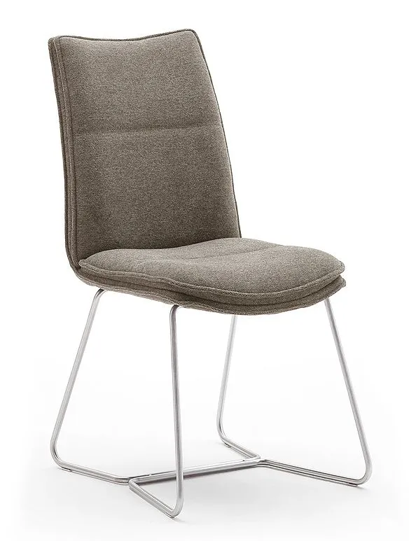 Krzesło tapicerowane HAMPTON E - cappuccino/stal