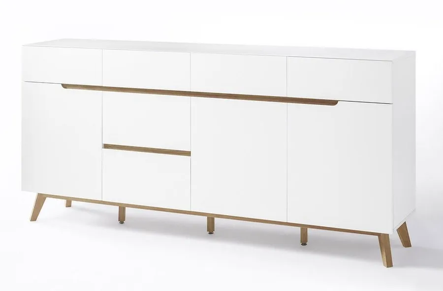 Komoda 3-drzwiowa z 6 szufladami CERVO 45 - biały mat