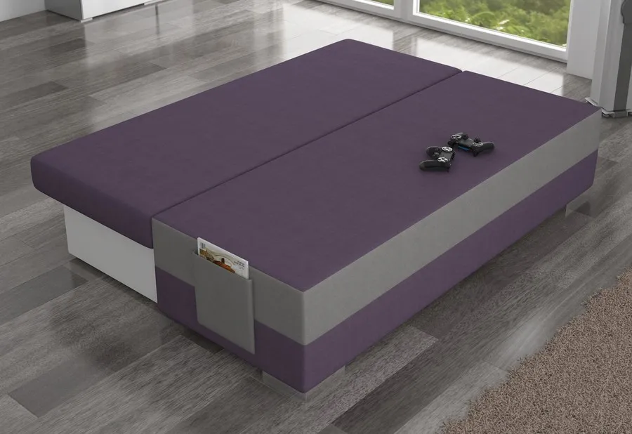 Sofa rozkładana z kieszenią ATILA - tkanina Soro 34/Soro 83
