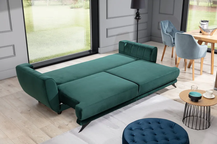Sofa rozkładana z bokami MEGIS - tkanina Riviera 38