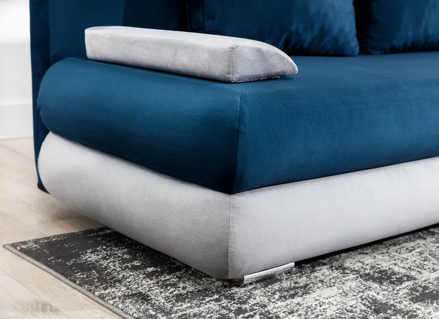 Sofa rozkładana MILO - tkanina Berlin 01/ekoskóra Soft 11
