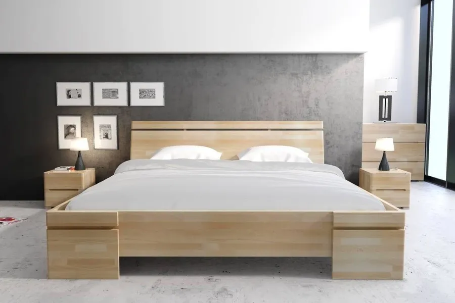Łóżko drewniane bukowe SPARTA Maxi 140x200 - palisander