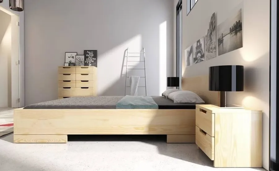 Łóżko drewniane sosnowe SPECTRUM Maxi&Long 140x220 - orzech