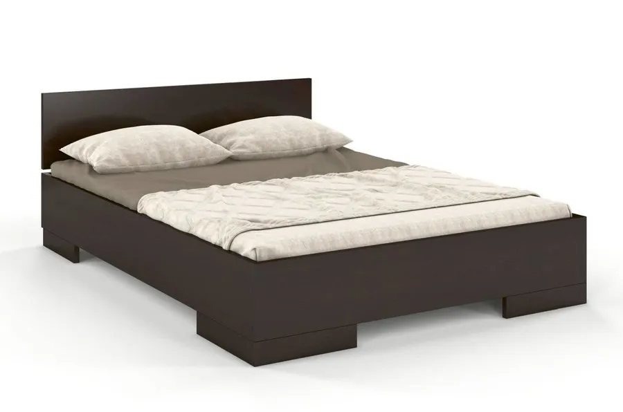 Łóżko drewniane sosnowe ze skrzynią na pościel SPECTRUM Maxi&Long ST 180x220 - palisander