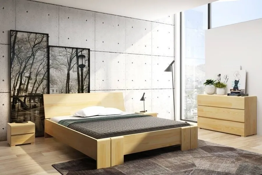 Łóżko drewniane sosnowe VESTRE Maxi 120x200 - naturalny