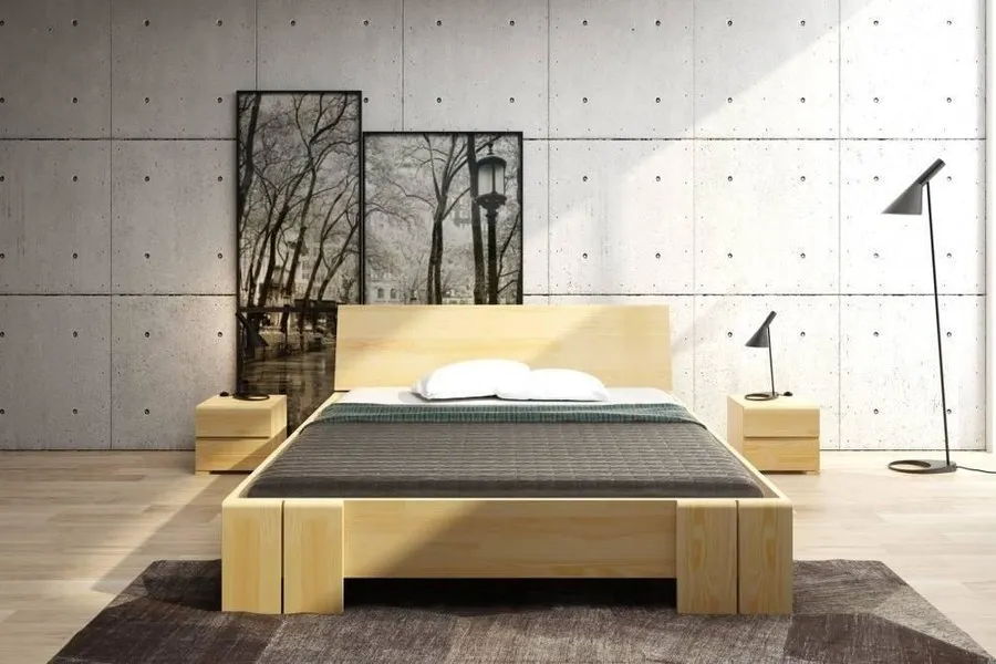 Łóżko drewniane sosnowe VESTRE Maxi 120x200 - biały