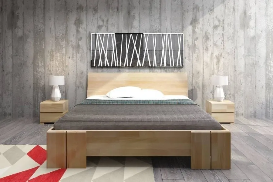 Łóżko drewniane bukowe VESTRE Maxi 200x200 - palisander