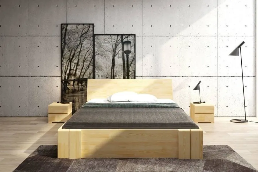 Łóżko drewniane sosnowe z szufladami VESTRE Maxi&DR 140x200 - biały