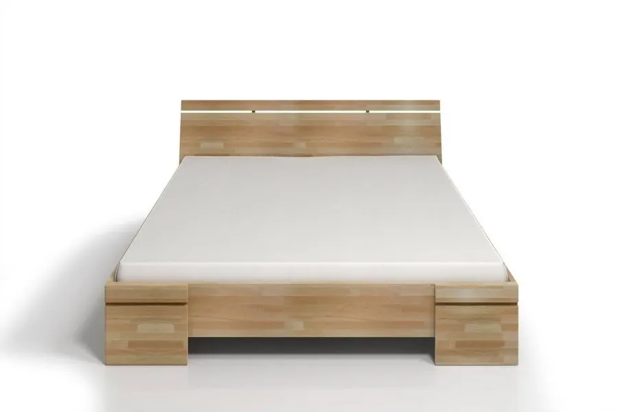 Łóżko drewniane bukowe ze skrzynią na pościel SPARTA Maxi&ST 120x200 - naturalny