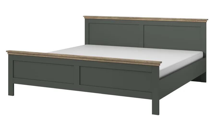 Łóżko 180x200 EVORA S 32 - zielony/dąb lefkas
