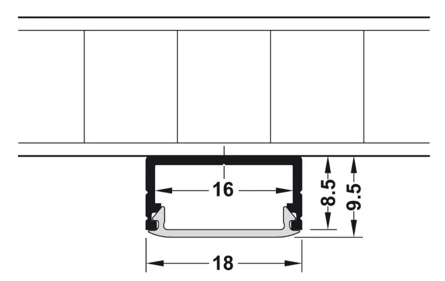 Profil nawierzchniowy LOOX 2190 - aluminium/biały / wys. 8,5 mm / dł. 250 cm