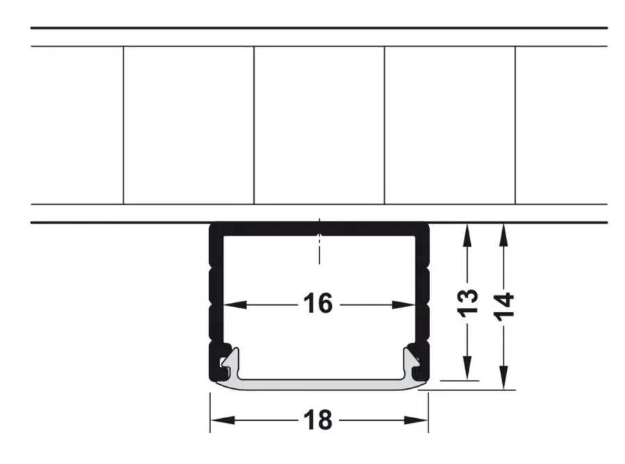 Profil nawierzchniowy LOOX 2191 - aluminium/biały / wys. 13 mm / dł. 250 cm