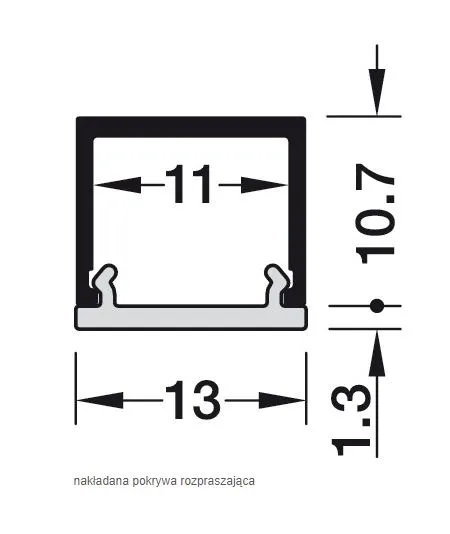Profil nawierzchniowy LOOX5 2101 do taśm LED 8 mm - aluminium/biały / dł. 300 cm