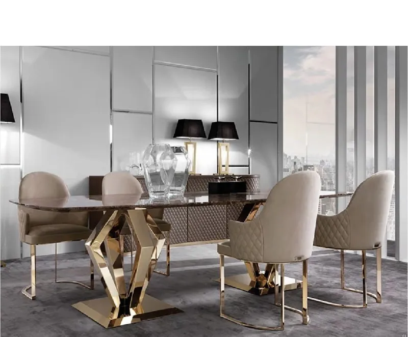Stół ENZO GOLD 180x90 - czarny/złoty