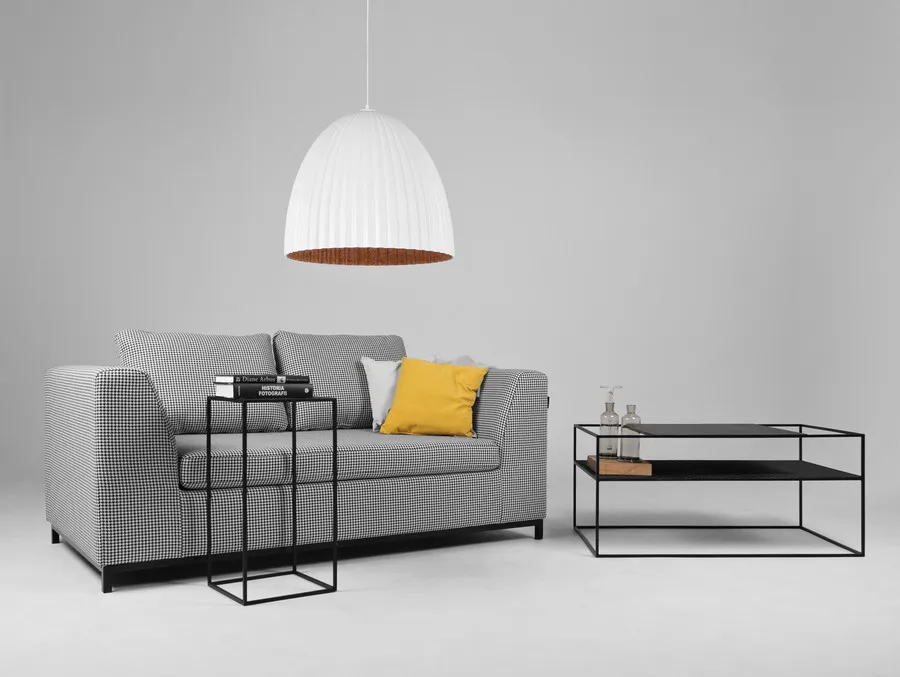 Lampa wisząca PLISSART M - biały/miedziany