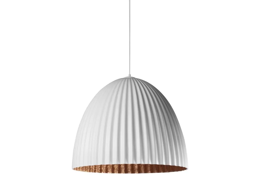 Lampa wisząca PLISSART L - biały/miedziany