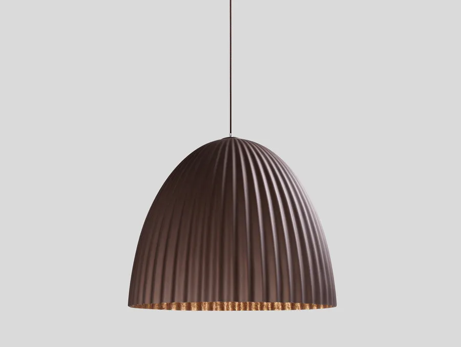 Lampa wisząca PLISSART L - brązowy/miedziany