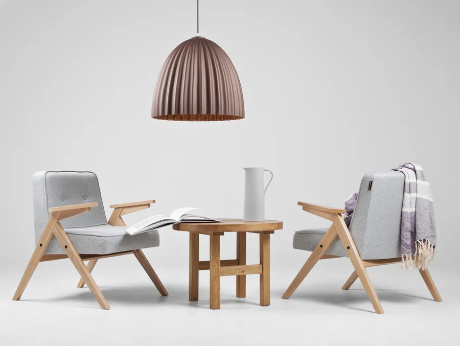 Lampa wisząca PLISSART L - brązowy/miedziany