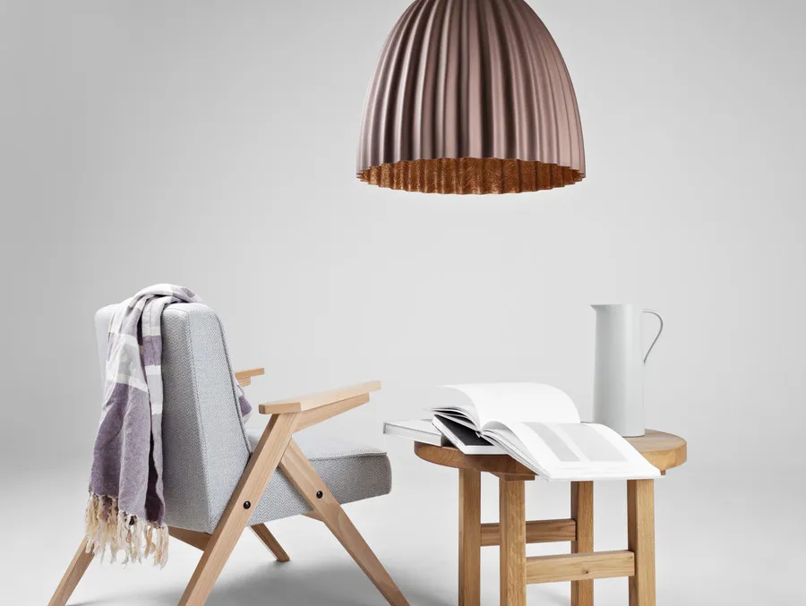Lampa wisząca PLISSART L - brązowy/miedziany