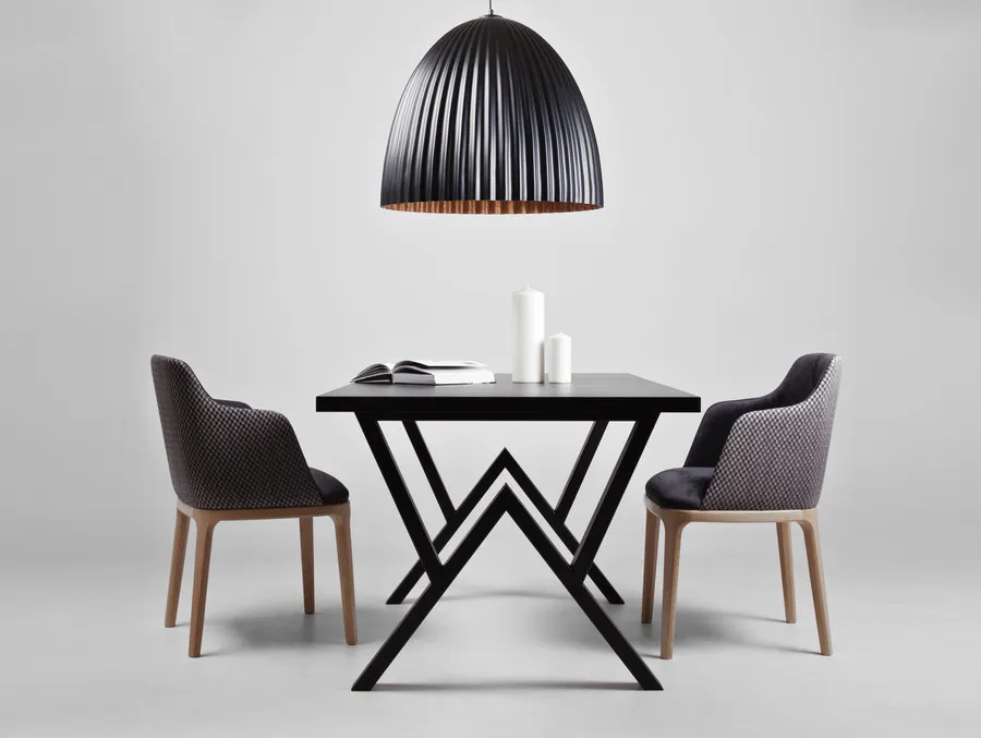 Lampa wisząca PLISSART L - czarny/miedziany