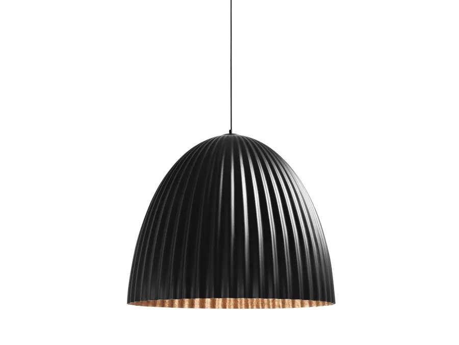Lampa wisząca PLISSART L - czarny/miedziany
