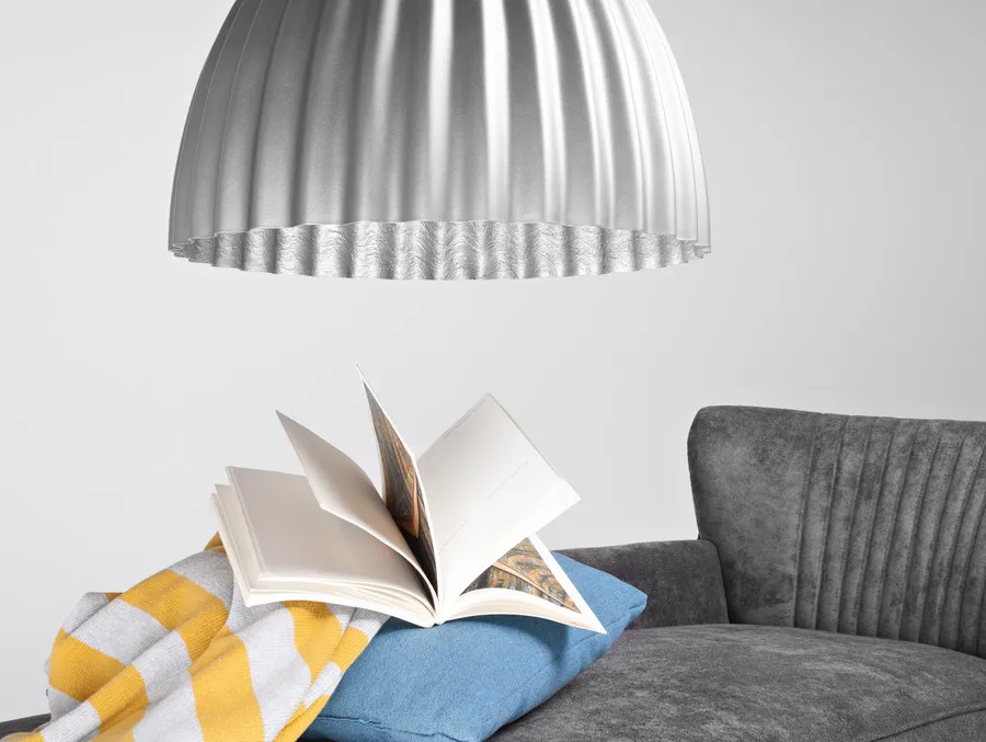 Lampa wisząca PLISSART L - srebrny