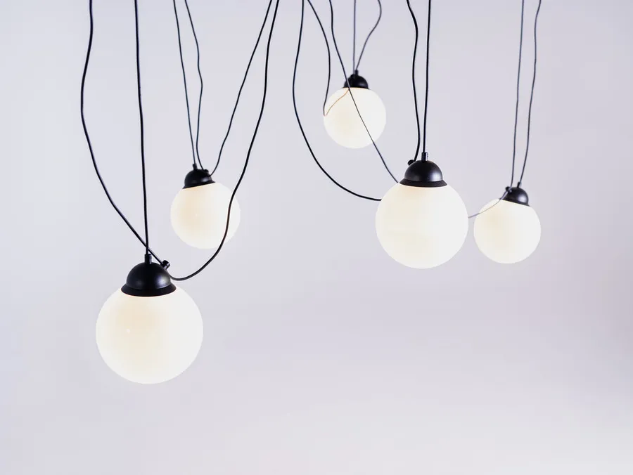 Lampa wisząca POPO GLASS M 5 - czarny