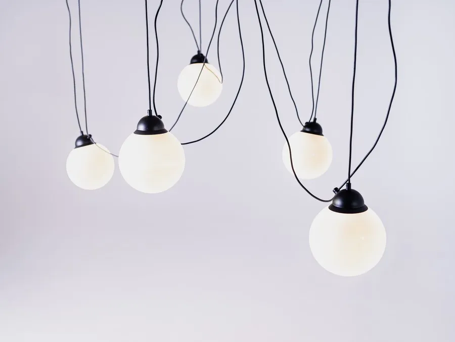 Lampa wisząca POPO GLASS M 5 - czarny
