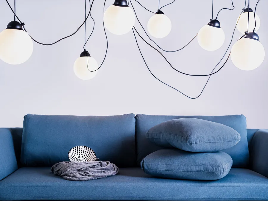 Lampa wisząca POPO GLASS M 7 - czarny