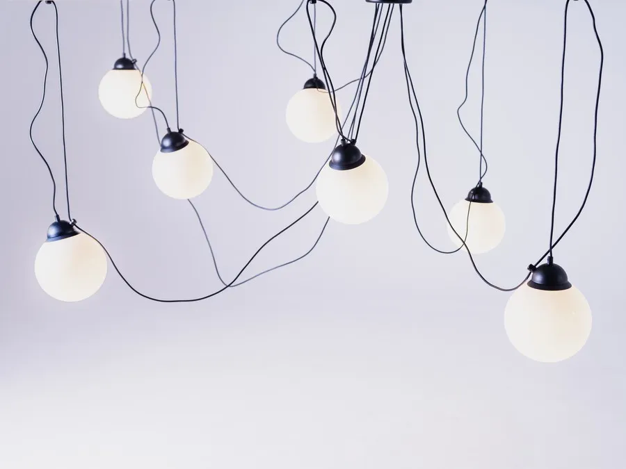 Lampa wisząca POPO GLASS M 7 - czarny