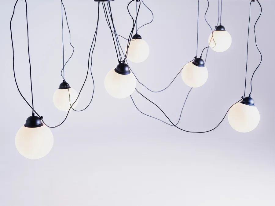 Lampa wisząca POPO GLASS M 7 - czarny
