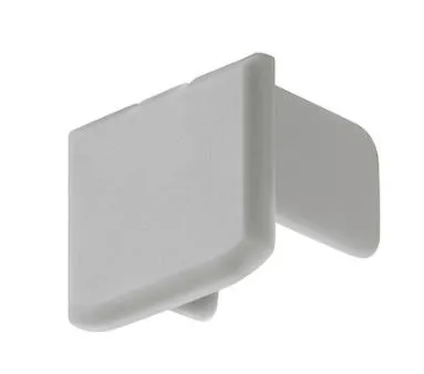 Zaślepka do profilu nawierzchniowego LOOX 2191 z przelotką - srebrny / 13 mm / 1 kpl.