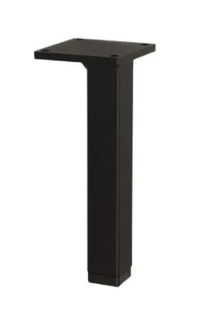 Nóżka meblowa NS45 Czarny Mat H=100 mm Stal grubość 18 mm