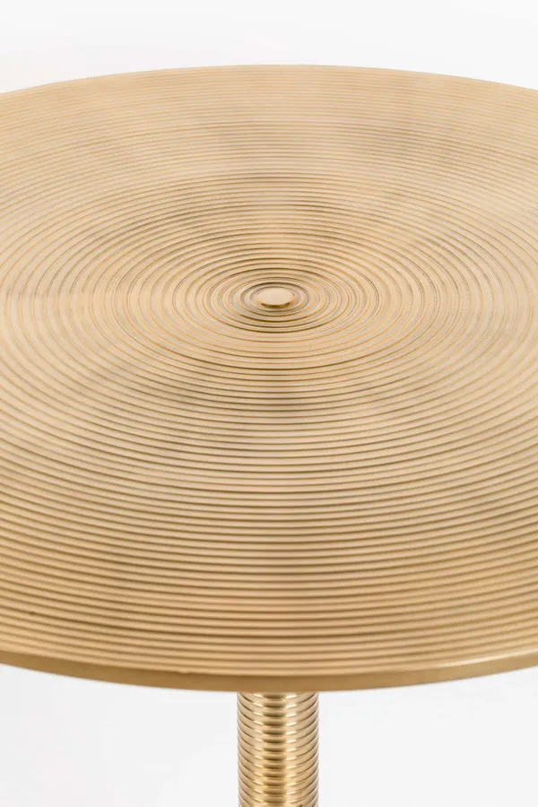 Stół okrągły HYPNOTISING ROUND - złoty