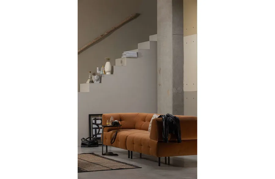 Sofa aksamitna LLOYD - pomarańczowy