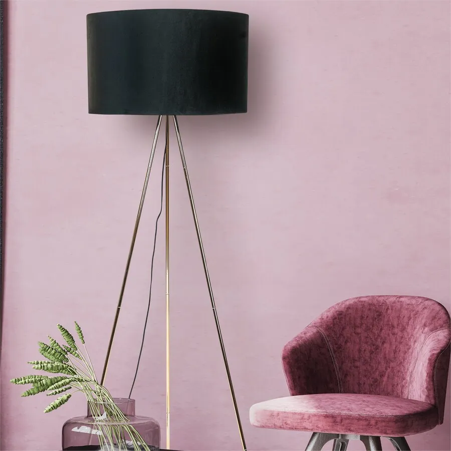 Lampa podłogowa INGA H06-GD-BK - czarny