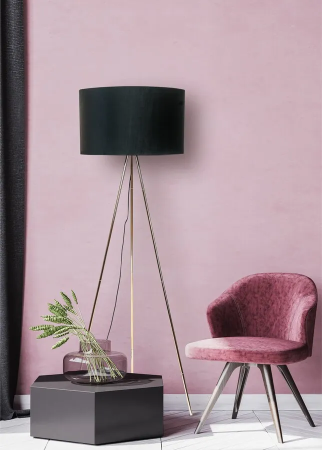 Lampa podłogowa INGA H06-GD-BK - czarny