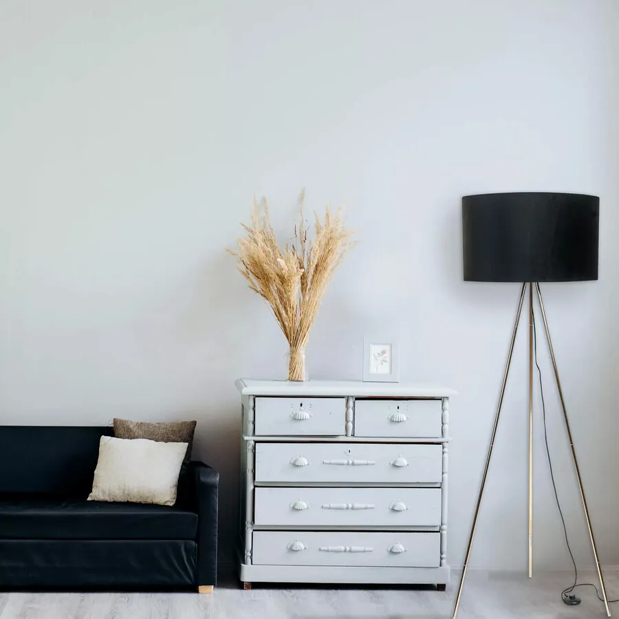 Lampa podłogowa INGA H06-GD-BK - czarny
