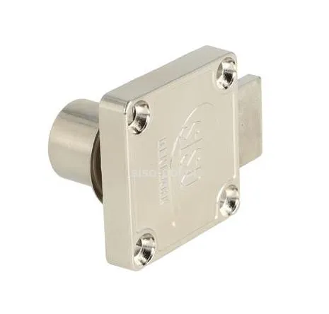 Zamek kwadratowy prawy Siso X-850 - niklowany / fi 19 mm / klucz chowany