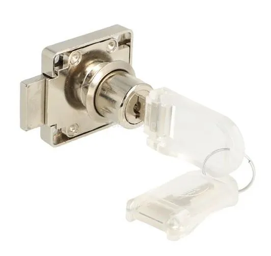 Zamek kwadratowy prawy Siso X-850 - niklowany / fi 19 mm / klucz chowany