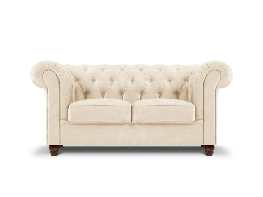 Aksamitna sofa 2-osobowa LAPIS