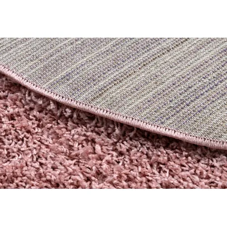Dywan okrągły PEONY shaggy 5cm - różowy