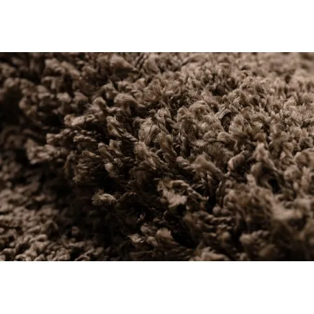 Dywan okrągły BROWNIE shaggy 5cm - brązowy
