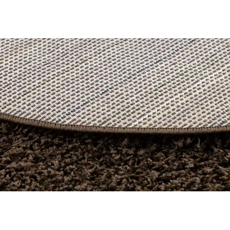 Dywan okrągły BROWNIE shaggy 5cm - brązowy