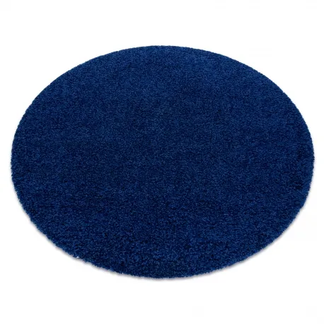 Dywan okrągły COBALT shaggy 5cm - granat