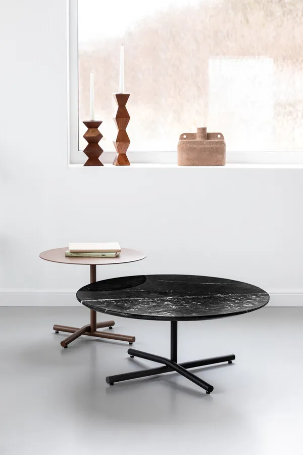 Stolik kawowy PEAK 44 niski - marmur nero marquina