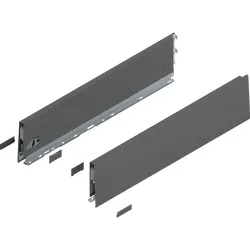 MERIVOBOX boki wysokość K (129 mm), dł.=550 mm, lewy/prawy, antracyt mat
