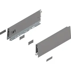 MERIVOBOX boki wysokość M (91 mm), dł.=300 mm, lewy/prawy, szary indium mat