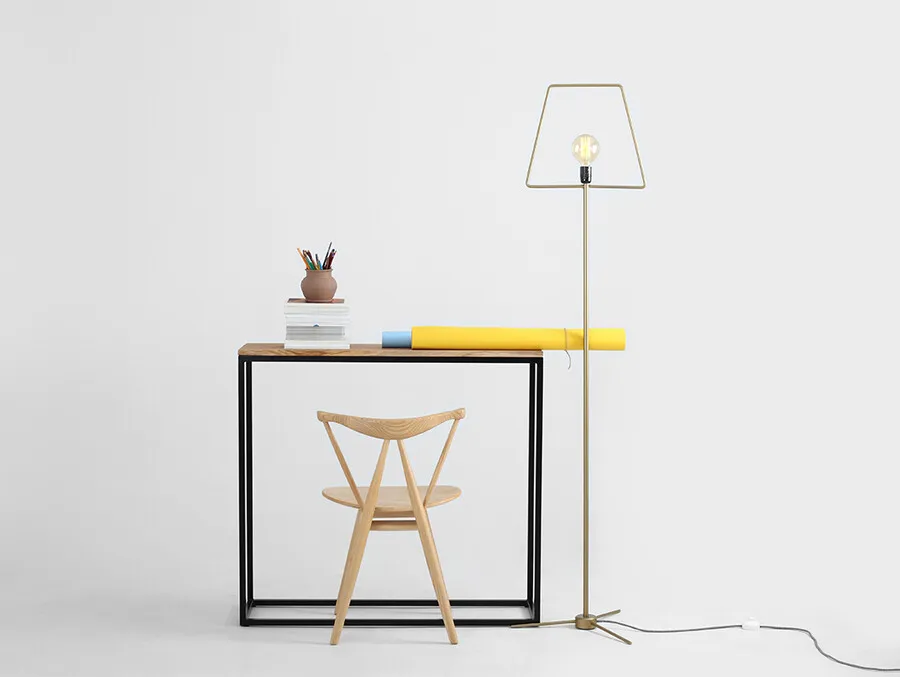 Lampa podłogowa FIRKANT FLOOR - złoty