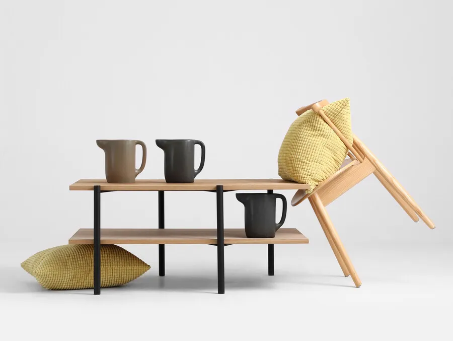Stół kawowy RAVE BASIC 100x60 - naturalny/czarny